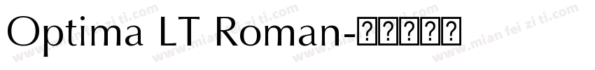 Optima LT Roman字体转换